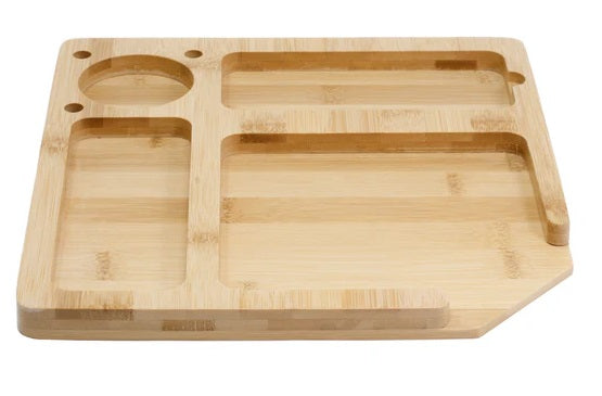 Bamboo Divided Wooden Working Tray • Buy Now | Puff Puff Palace
