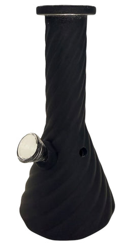 Best Buds Mini Glass Flask Bong - Black