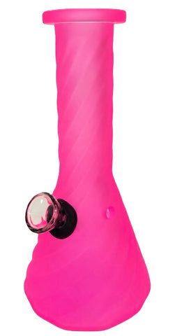 Best Buds Mini Glass Flask Bong - Pink