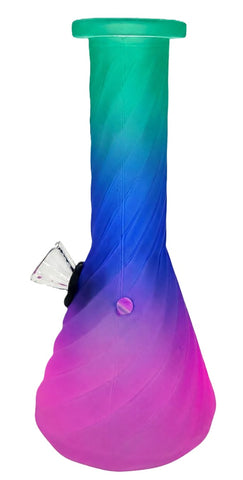 Best Buds Mini Glass Flask Bong - Rainbow