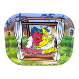 Best Buds Tin Stash Box & Rolling Tray - Strawberry Banana