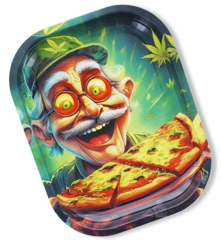 BEUZ ''Weed 'N Pizza'' Metal Rolling Tray Small
