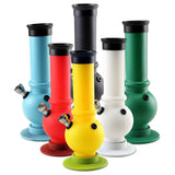 Black Leaf Acrylic Sturdy Bong Yellow