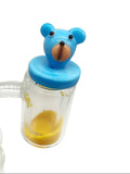Black Leaf ''Bear'' Glass Carb Cap - Yellow