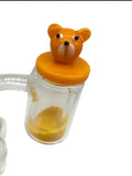 Black Leaf ''Bear'' Glass Carb Cap - Orange