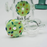 Black Leaf ''Double Donut'' Glass Dab Rig Green