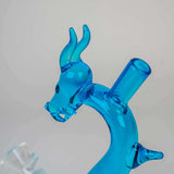 Black Leaf ''Dragon'' Oil & Herb Glass Bong - Blue