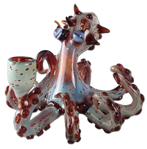 Black Leaf ''Octopus I'' Glass Bong Red