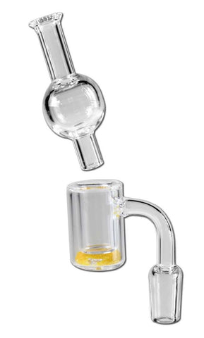 Black Leaf Quartz Banger Carp Cap Set