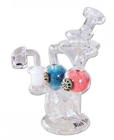 Black Leaf Glow In Dark Granulate Dab Rig Recycler