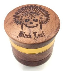 Black Leaf ''Indian'' Wooden Grinder