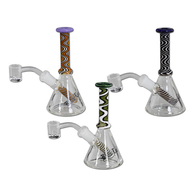 Black Leaf Oil Bong Dab Rig Black White • Buy Now | Puff Puff Palace
