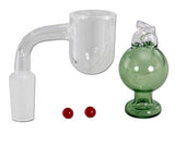 Black Leaf Quartz Banger Carb Cap Terp Pearls Set