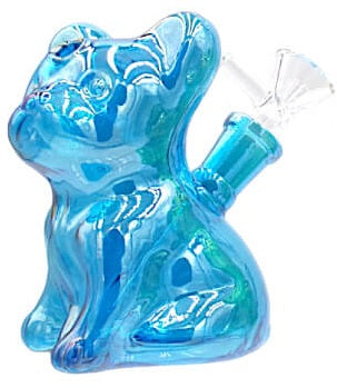 Black Sheep ''Frenchie'' Dog Glass Mini Bong - Blue