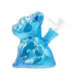 Black Sheep ''Frenchie'' Dog Glass Mini Bong - Blue