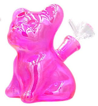Black Sheep ''Frenchie'' Dog Glass Mini Bong - Pink