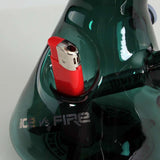 Blaze ''Fire/Ice'' Bong With Lighter Holder Clear