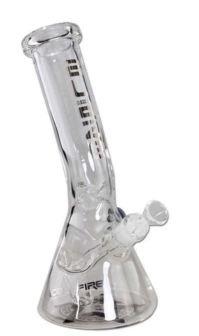 Blaze ''Fire/Ice'' Bong With Lighter Holder Clear
