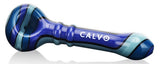 Calvo ''Signature Spoon'' Glass Smoking Pipe - Blue