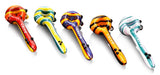 Calvo ''Thin Spoon'' Glass Smoking Pipe - Yellow/Red