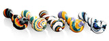 Calvo ''Twisted Spoon'' Glass Smoking Pipe - Black/Yellow/Red