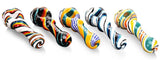 Calvo ''Twisted Spoon'' Glass Smoking Pipe - Multicolour