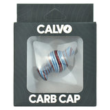 Calvo ''Stripe'' Glass Carb Cap Blue/Red