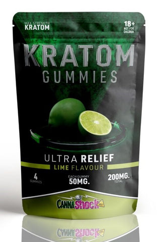 CannaShock ''Ultra Relief'' Kratom Gummies - Lime