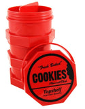 Cookies 3 Parts Red Stacked Storage Jar