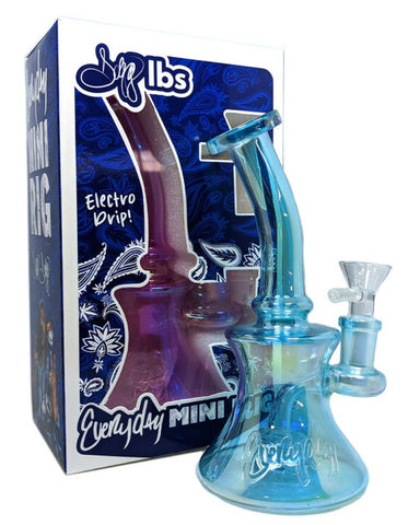 Dogg Lbs ''Electro Drip'' Small Glass Bong - Blue