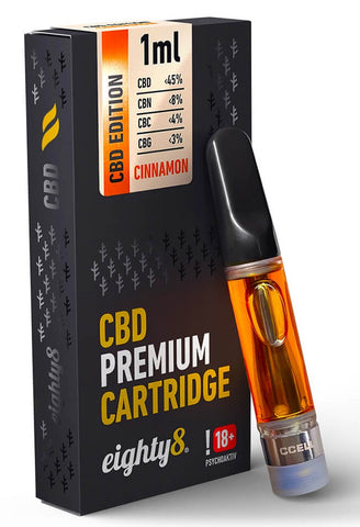 Eighty8 CBD Oil Cartridge 45%CBD - Cinnamon Sorbet
