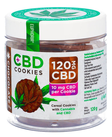 Euphoria Cannabis Cookies 120mg CBD - Chocolate