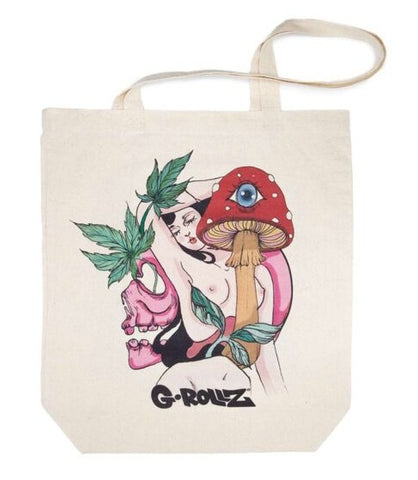 G-Rollz ''Mushroom Lover'' Tote Bag Beige