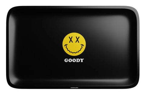 Goody Glass ''Big Face'' Rolling Tray Black