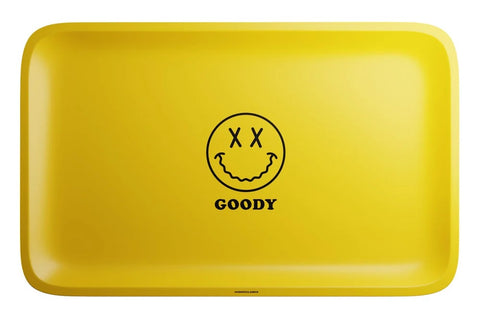 Goody Glass''Big Face'' Rolling Tray Yellow
