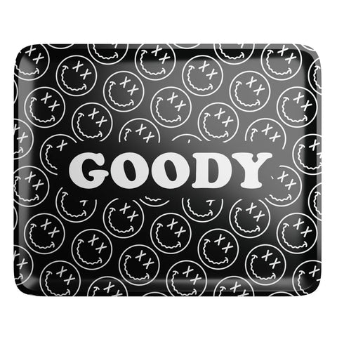 Goody Glass ''Pattern'' Rolling Tray Large Black