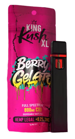 King Kush XL 800mg CBD Disposable Vape Pen - Berry Gelato
