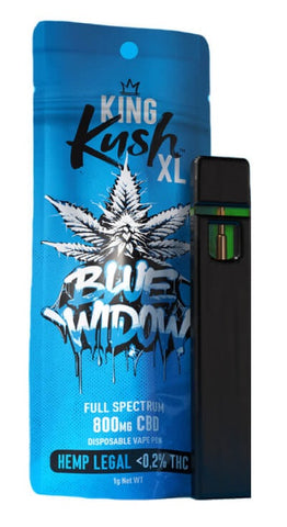 King Kush XL 800mg CBD Disposable Vape Pen - Blue Widow