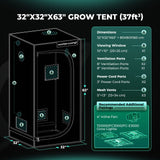 MarsHydro FC 1500E Light 80x80x160cm Complete Grow Tent Kit