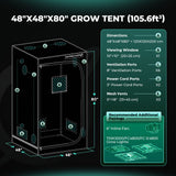 MarsHydro TSW 2000 LED Light 120x120x200cm Full Grow Tent Kit