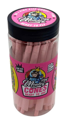 Monkey King ''King Sized'' Cones Maxi Pack (50pcs) - Pink