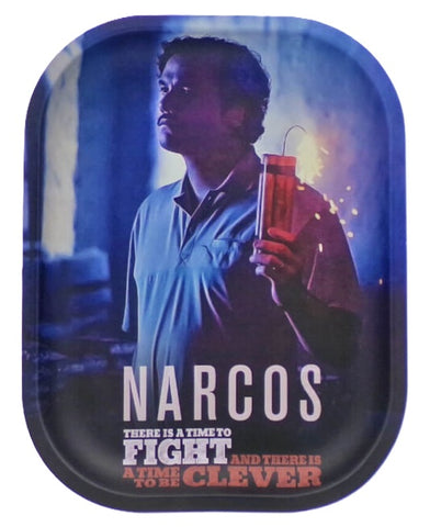 Narcos ''Pablo Quote'' Metal Rolling Tray Small