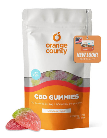 Orange County CBD Gummies Strawberry 1200mg