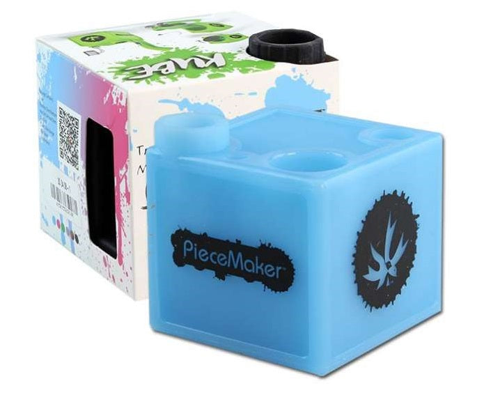 Piecemaker ''Glow Cube'' Silicone Dab Rig Blue • Buy | Puff Puff Palace