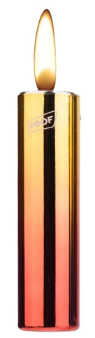 Prof Pocket ''Gold Gradient'' Metal Lighter - Gold/Red