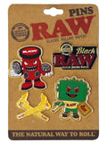 RAW ''Badge'' Metal Pin Set
