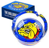 The Bulldog Blue Glass Ashtray