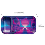 V-Syndicate ''Duotray'' Metal Rolling Tray With Stash Box - Afterglow
