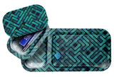 V-Syndicate ''Duotray'' Metal Rolling Tray With Stash Box - Stacked