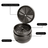 V-Syndicate ''Gridlock'' Large Toothless Herb Grinder 72mm - Gunmetal